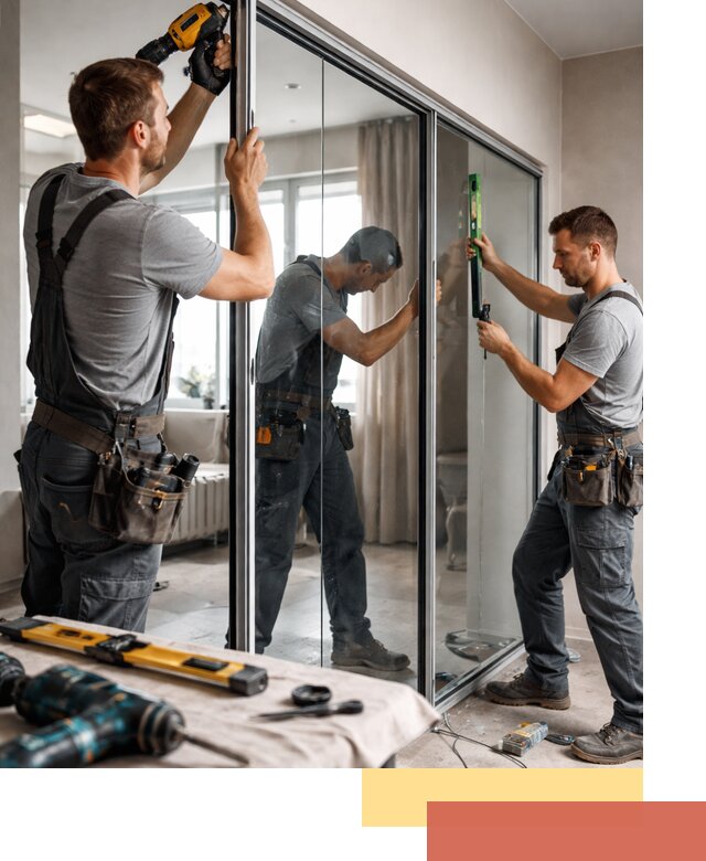 Каркасные стеклянные перегородки под ключ в Старом Осколе