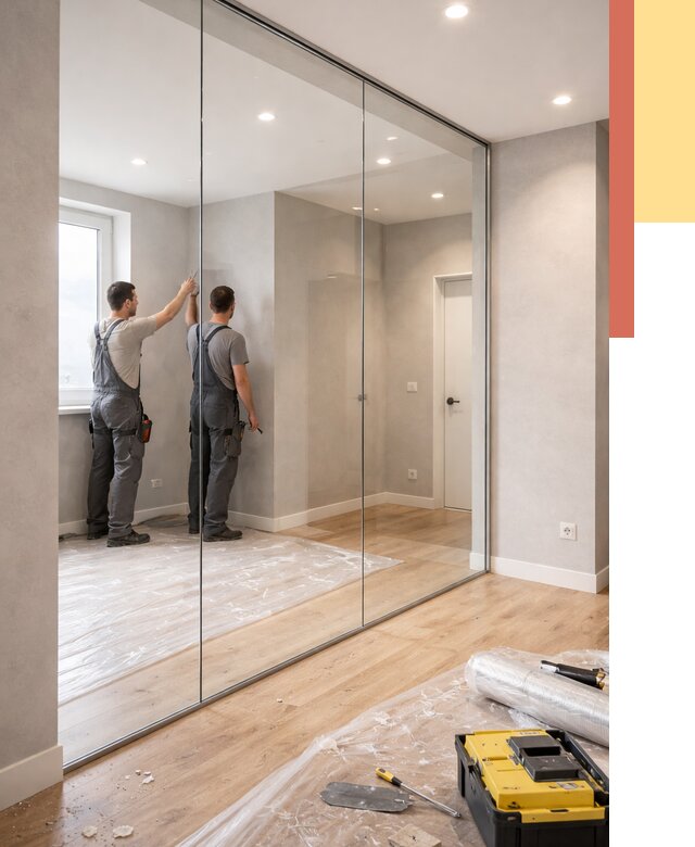 Безрамные стеклянные перегородки в Старом Осколе — монтаж от 9611 руб. | ОТДЕЛОЧНИК-Срк