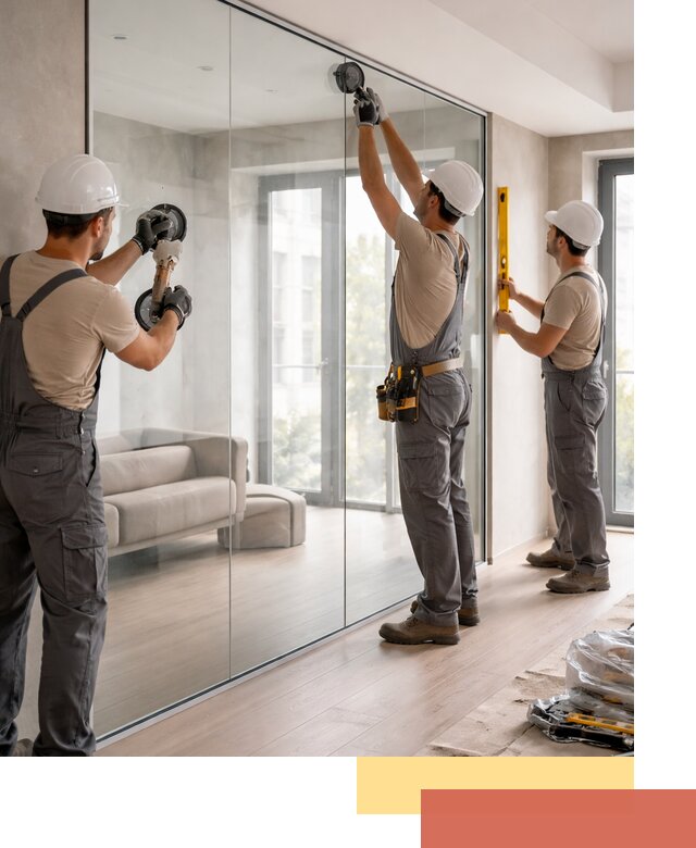 Перегородки из закаленного стекла в Старом Осколе для офисов и квартир