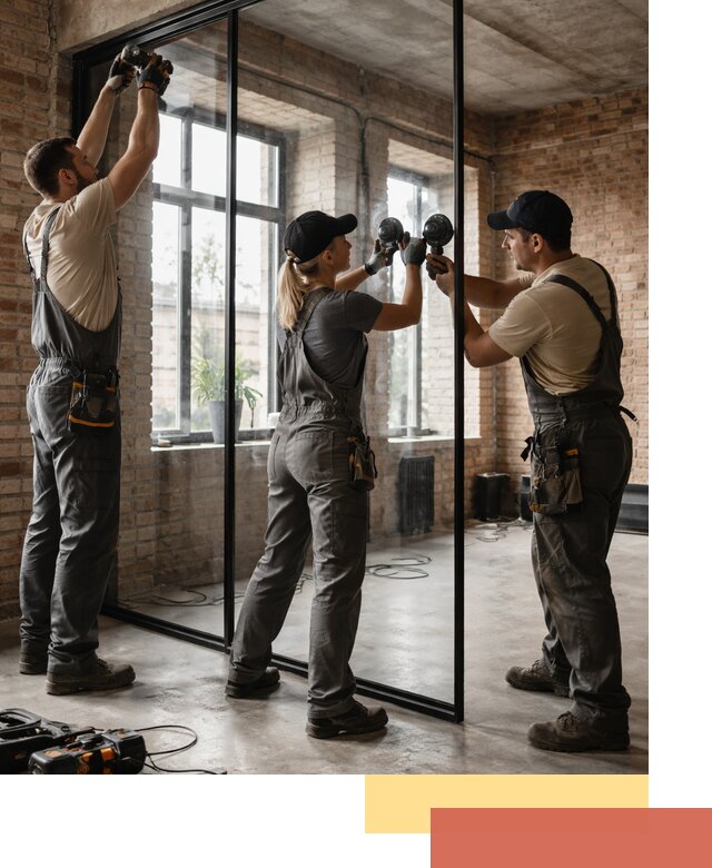 Стеклянные перегородки лофт — изготовление и монтаж в Старом Осколе