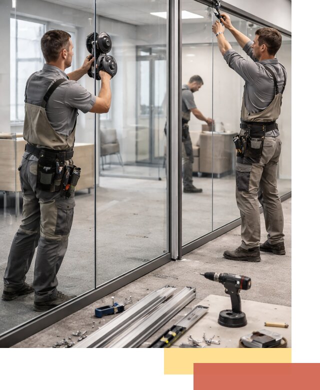 Стеклянные офисные перегородки под ключ в Старом Осколе