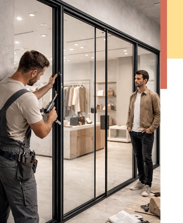 Стеклянные перегородки для магазинов в Старом Осколе от 8296 руб. под ключ | ОТДЕЛОЧНИК-Срк