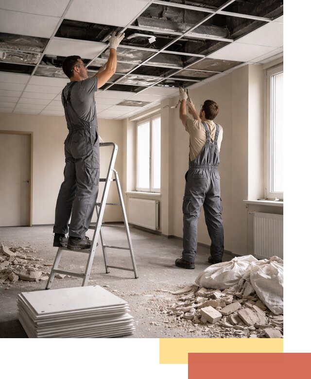 Демонтаж потолков Армстронг профессионально в Старом Осколе