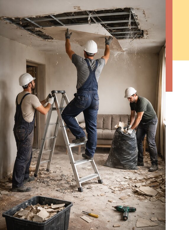 Демонтаж гипсокартонного потолка в Старом Осколе от 425 руб. за м2 — ОТДЕЛОЧНИК-Срк