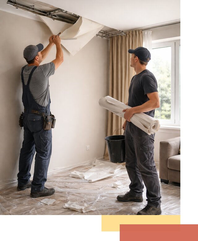 Демонтаж натяжного потолка в Старом Осколе быстро и аккуратно