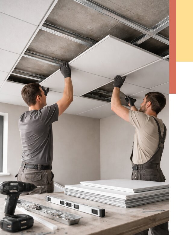 Монтаж кассетного потолка в Старом Осколе от 4553 руб/м2 — установка и сборка | ОТДЕЛОЧНИК-Срк