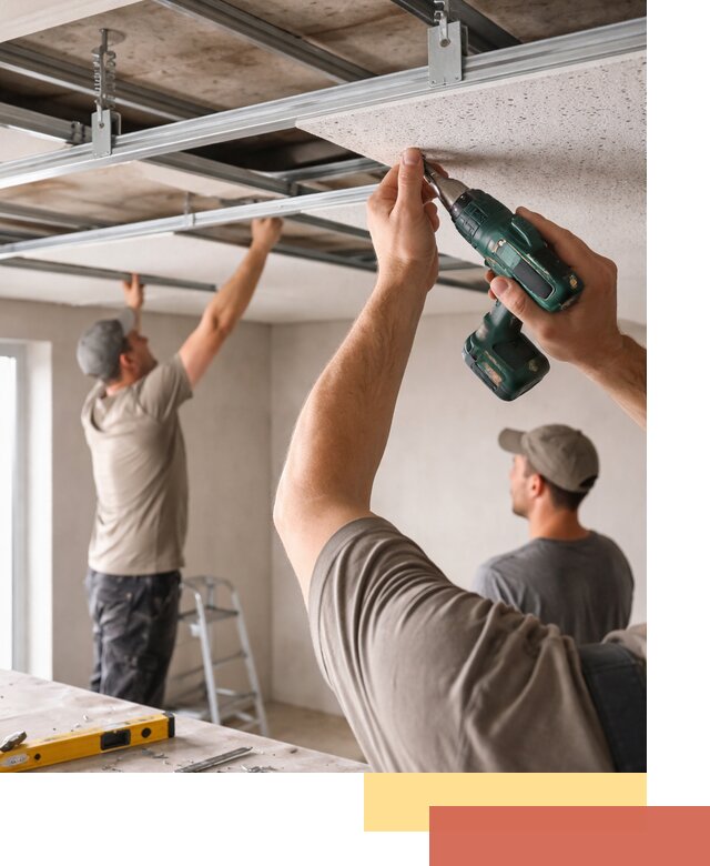 Монтаж акустического потолка в Старом Осколе под ключ