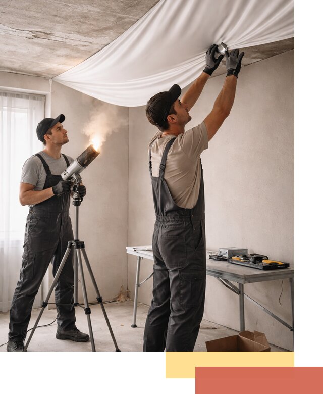 Установка натяжного потолка под ключ в Старом Осколе