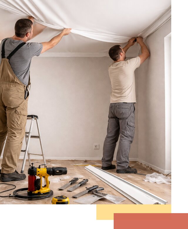 Монтаж ПВХ натяжного потолка в Старом Осколе качественно и быстро