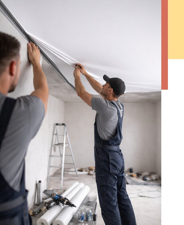 Монтаж матового натяжного потолка в Старом Осколе от 4553 руб./м² — быстро и недорого | ОТДЕЛОЧНИК-Срк