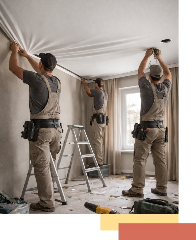 Монтаж матового натяжного потолка в Старом Осколе качественно и быстро