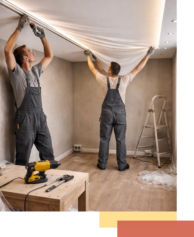 Монтаж натяжного потолка с подсветкой в Старом Осколе цена и сроки