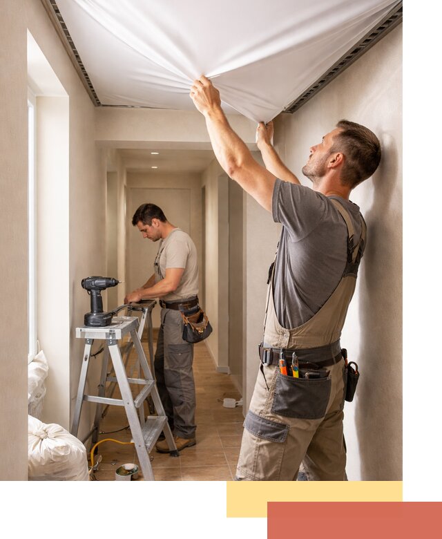 Монтаж натяжного потолка в прихожей в Старом Осколе