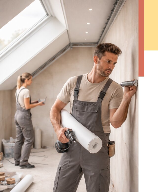 Монтаж натяжного потолка на мансарде в Старом Осколе от 3541 руб. | ОТДЕЛОЧНИК-Срк