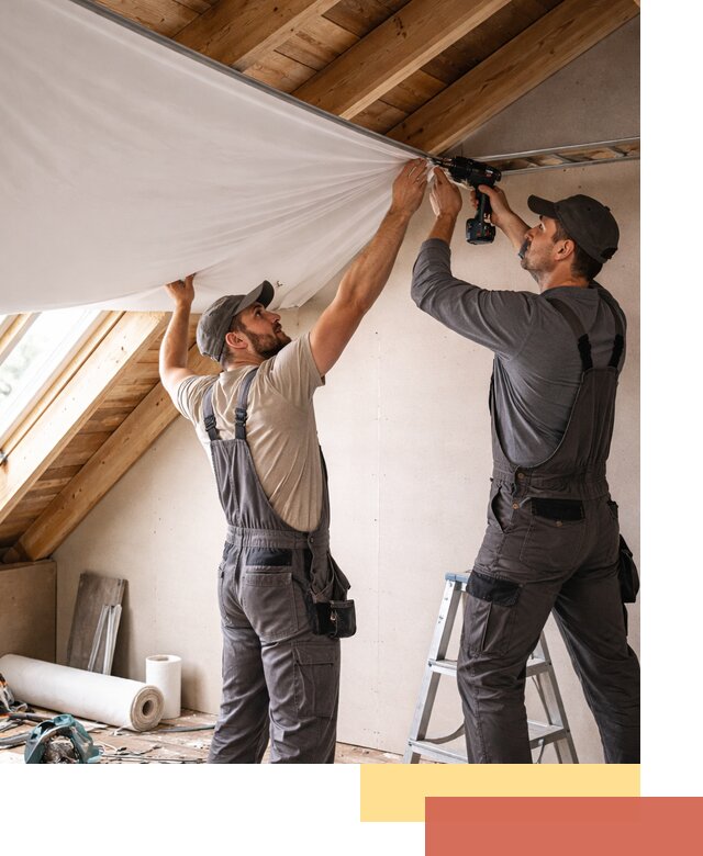 Монтаж натяжного потолка в мансарде в Старом Осколе