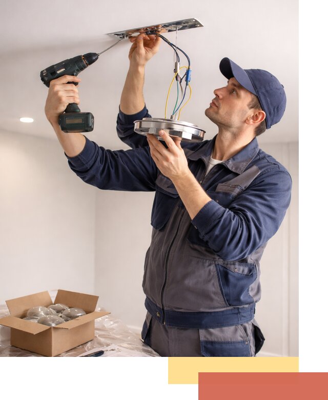 Установка люстры в натяжной потолок в Старом Осколе