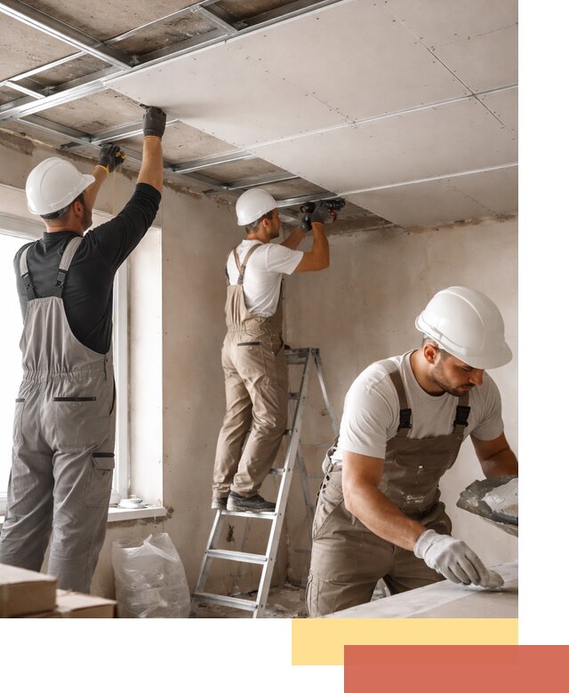 Одноуровневый потолок из гипсокартона в Старом Осколе — монтаж и отделка