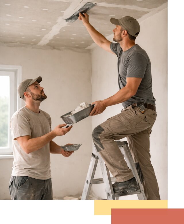 Шпаклевка потолка из гипсокартона в Старом Осколе качественно и быстро