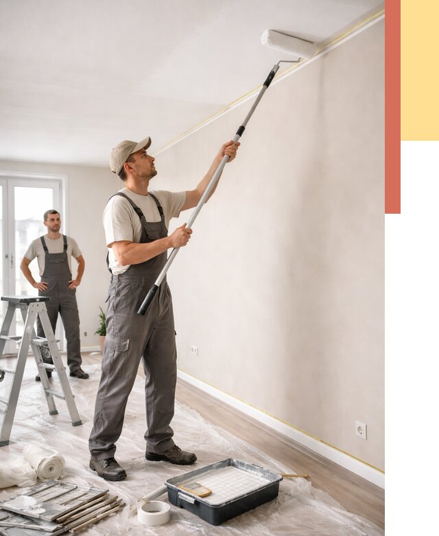 Покраска потолка из гипсокартона в Старом Осколе от 4553 руб./м2 — услуги под ключ | ОТДЕЛОЧНИК-Срк