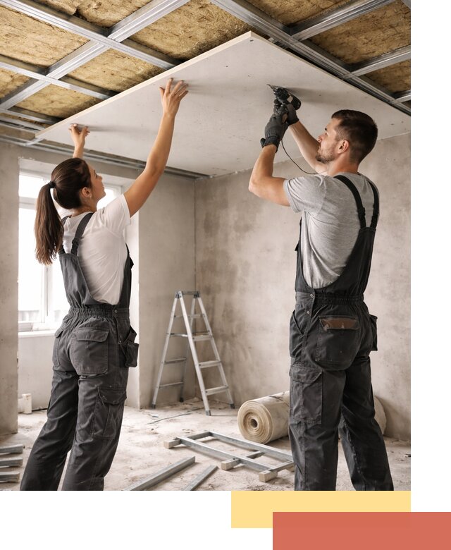 Звукоизоляция потолка из ГКЛ в Старом Осколе профессионально и надежно