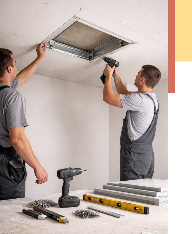 Установка люка в потолок ГКЛ в Старом Осколе от 2529 руб. под ключ | ОТДЕЛОЧНИК-Срк