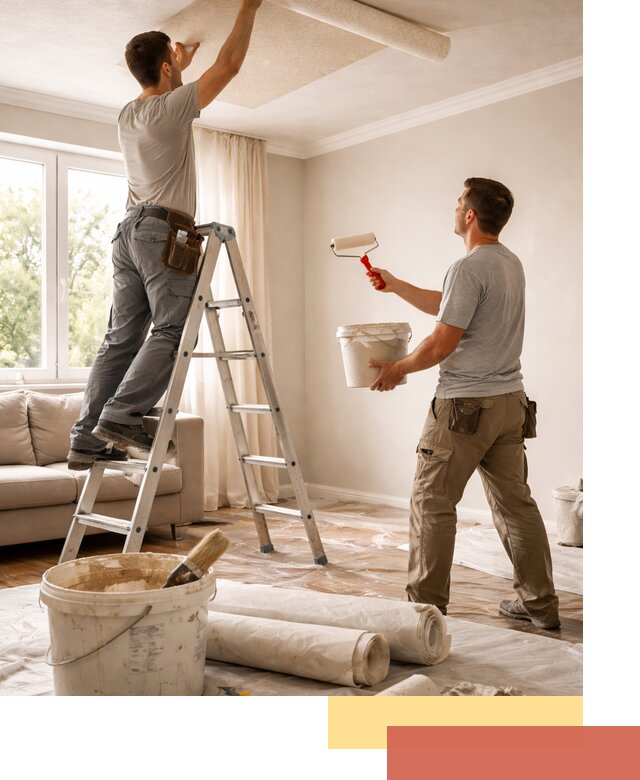 Поклейка обоев на потолок в Старом Осколе — качественно и быстро