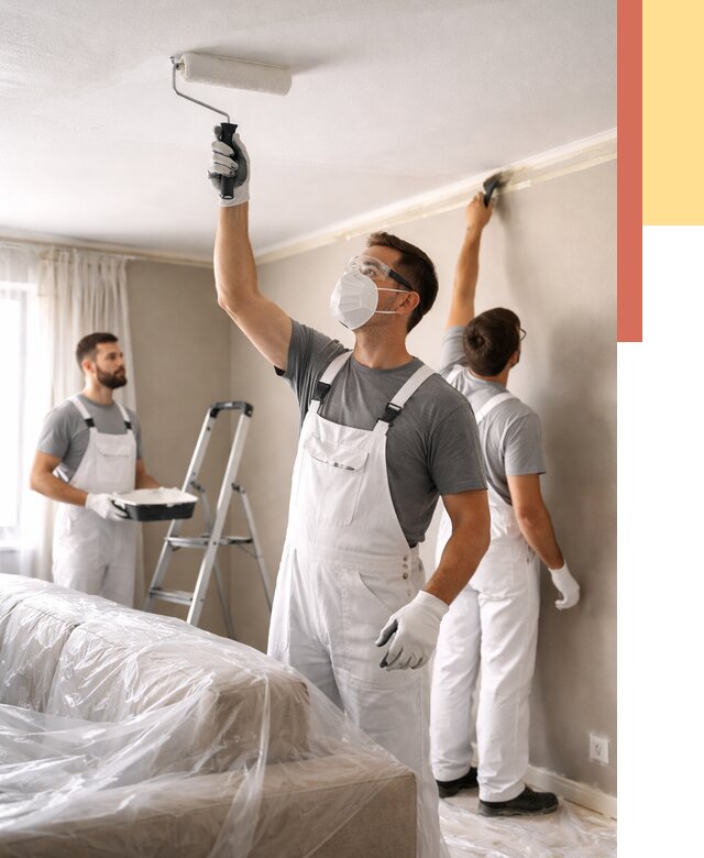 Покраска потолка водоэмельсионной краской в Старом Осколе от 2226 руб/м² — услуги под ключ | ОТДЕЛОЧНИК-Срк