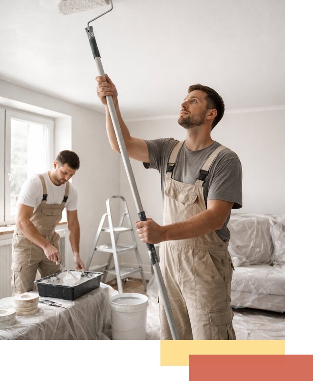 Покраска потолка водоэмульсионной краской в Старом Осколе