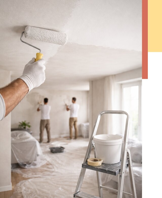 Покраска потолка акриловой краской в Старом Осколе от 2529 руб. | ОТДЕЛОЧНИК-Срк