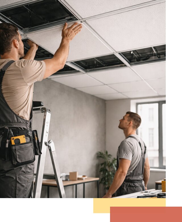 Монтаж потолочной плитки в Старом Осколе качественно и в срок