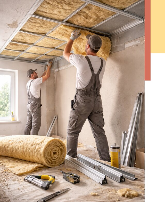 Утепление потолка в Старом Осколе от 7284 руб/м2 — недорого, быстро, под ключ | ОТДЕЛОЧНИК-Срк