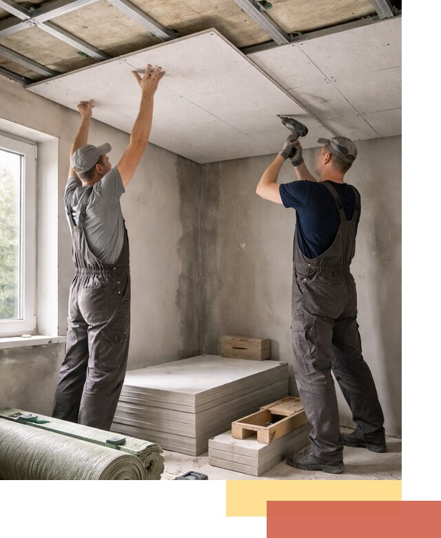 Шумоизоляция потолка панелями ЗИПС в Старом Осколе